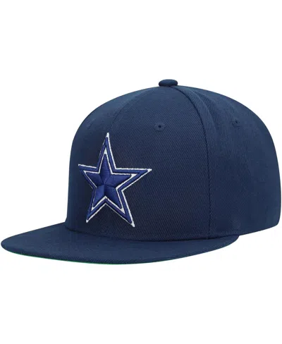 Mitchell & Ness Big Boys And Girls Navy Dallas Cowboys Team Ground Snapback Hat In Blue