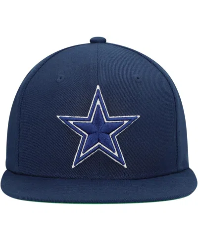 Mitchell & Ness Big Boys And Girls Navy Dallas Cowboys Team Ground Snapback Hat In Blue