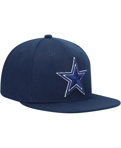Mitchell & Ness Big Boys And Girls Navy Dallas Cowboys Team Ground Snapback Hat In Blue