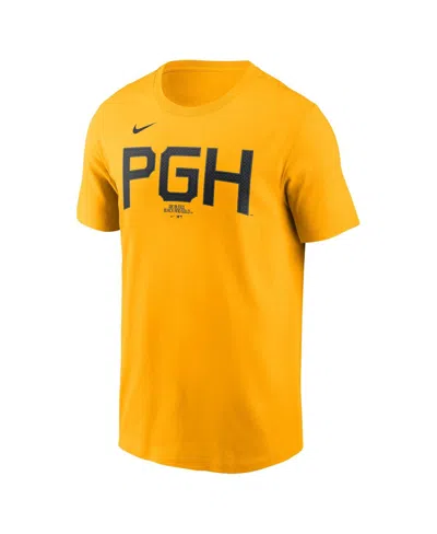 Nike Men's Bryan Reynoldsâ Gold Pittsburgh Pirates Fuse City Connect Name Number T-shirt In Yellow