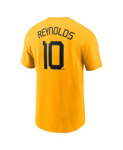 Nike Men's Bryan Reynoldsâ Gold Pittsburgh Pirates Fuse City Connect Name Number T-shirt In Yellow