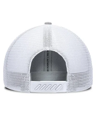 Fanatics Men's Gray/white Utah Mammoth Utah Badge Trucker Adjustable Hat