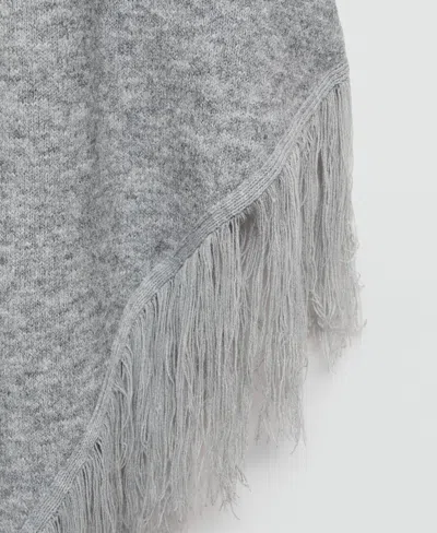 Mango Women's Fringed Ends Knitted Shawl