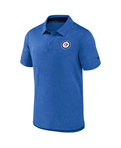 Fanatics Men's Light Blue Winnipeg Jets Authentic Pro Anniversary Polo Shirt In Blue