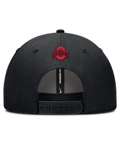 Nike Men's Black Ohio State Buckeyes Rise Practice Adjustable Hat In Black