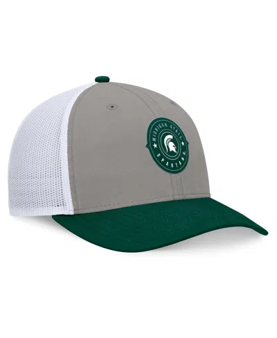 Top Of The World Men's Gray/green Michigan State Spartans Rob Trucker Adjustable Hat