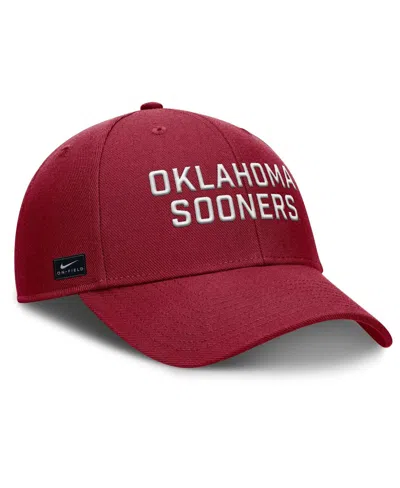 Nike Men's Crimson Oklahoma Sooners Rise Practice Adjustable Hat In Red