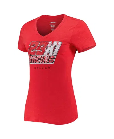 G-iii 4her By Carl Banks Women's Red 23xi Racing Bump Run V-neck T-shirt In Red
