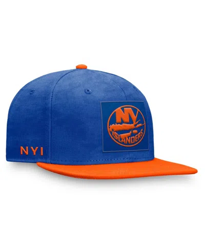 Fanatics Men's Royal/orange New York Islanders Authentic Pro Rink Snapback Hat
