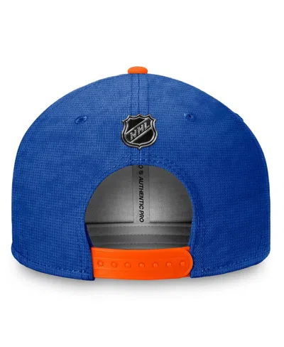 Fanatics Men's Royal/orange New York Islanders Authentic Pro Rink Snapback Hat