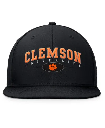 Top Of The World Men's Black Clemson Tigers Bullpen Snapback Hat In Black