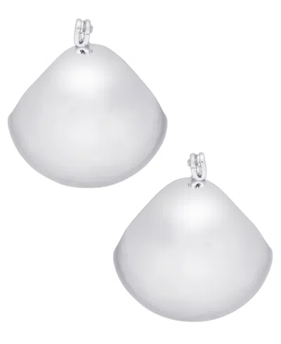 On 34th Silver-tone Small Puffy Huggie Hoop Earrings, 0.77", Exclusively At Macy's