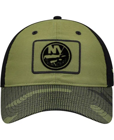 Fanatics Men's Olive New York Islanders Military Appreciation Trucker Adjustable Hat