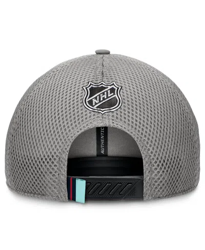 Fanatics Men's Gray Seattle Kraken Authentic Pro Home Ice Trucker Adjustable Hat