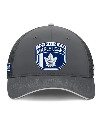 Fanatics Men's Gray Toronto Maple Leaf's Authentic Pro Home Ice Trucker Adjustable Hat