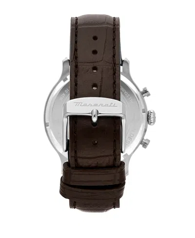Maserati Men's Chronograph Brown Leather Watch, 42mm