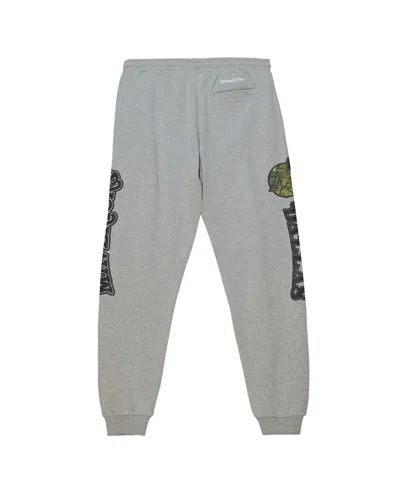 Mitchell & Ness Men's Heather Gray Dallas Mavericks Ghost Green Camo Sweatpants In Gray