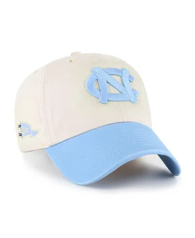 47 Brand Men's Cream North Carolina Tar Heels Grand Stand Clean Up Adjustable Hat