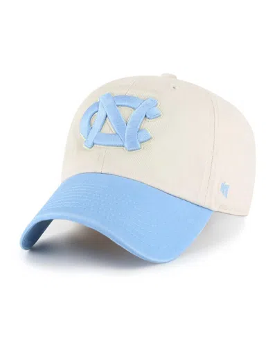 47 Brand Men's Cream North Carolina Tar Heels Grand Stand Clean Up Adjustable Hat