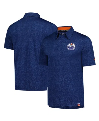 Fanatics Men's Royal Edmonton Oilers Authentic Pro Jacquard Polo Shirt In Blue