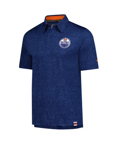 Fanatics Men's Royal Edmonton Oilers Authentic Pro Jacquard Polo Shirt In Blue