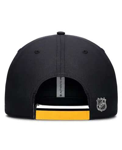 Fanatics Men's Black/gold Pittsburgh Penguins Authentic Pro Ripstop Adjustable Hat