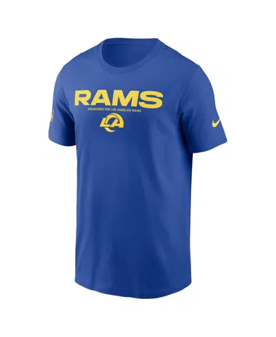 Nike Men's Royal Los Angeles Rams Sideline Performance T-shirt In Blue