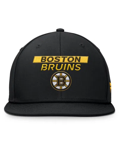 Fanatics Men's Black Boston Bruins Authentic Pro Prime Snapback Hat