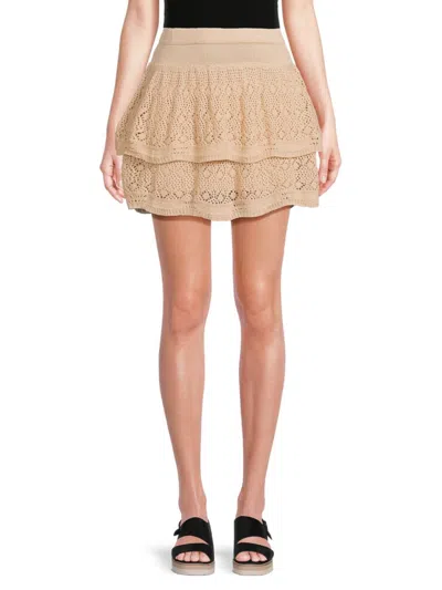 Vintage Havana Mini Skirt In Brown