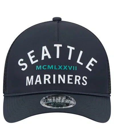 New Era Men's Navy Seattle Mariners Minimalist 9forty A-frame Adjustable Hat