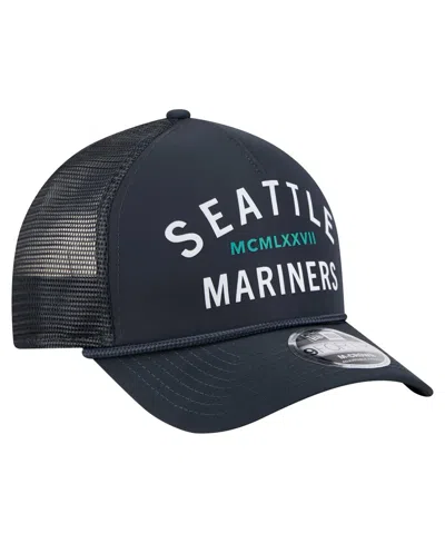 New Era Men's Navy Seattle Mariners Minimalist 9forty A-frame Adjustable Hat
