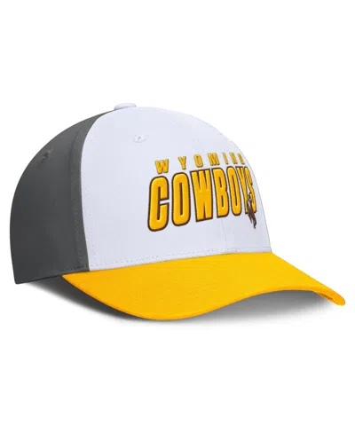 Top Of The World Men'sâ White/gold Wyoming Cowboys Swipe Adjustable Hat