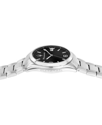 Maserati Men's Date Stainless Steel Metal Band Watch, 43mm