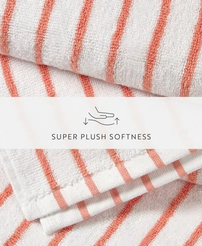 Ienjoy Home Cabana Stripe Cotton Beach Towels Set, 30" X 70" In Pink