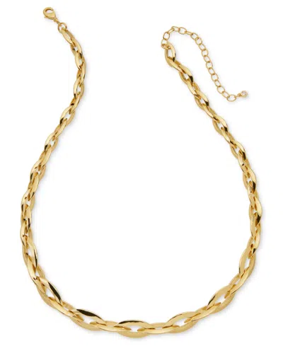On 34th Gold-tone Chain Link Collar Necklace, 18" + 3" Extender, Exclusively At Macy's