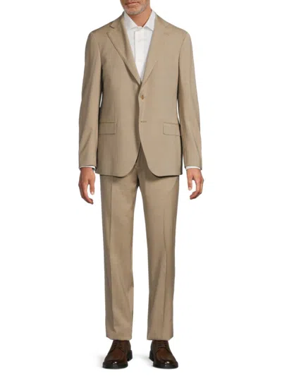 Lubiam Men's Two-button Classic-fit Suit In Brown