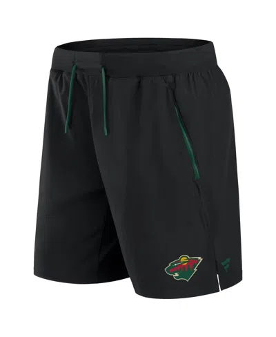 Fanatics Men's Black Minnesota Wild Authentic Pro Rink Performance Shorts In Black