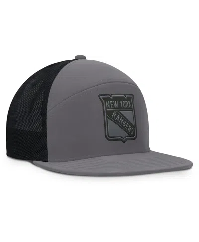 Fanatics Men's Charcoal New York Rangers Fairweather Adjustable Hat