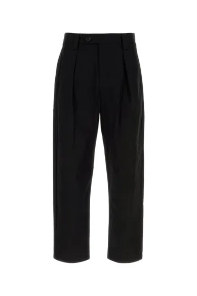 Apc Cotton Pleated Front Pant With Belt Loops In Black