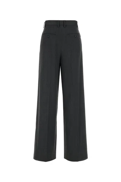 Mm6 Maison Margiela Dark Grey Stretch Twill Pant In Gray