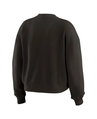 Wear By Erin Andrews Cream Jacksonville Jaguars Plus Size Knitted Tri-blend Long Sleeve T-shirt & P In Black