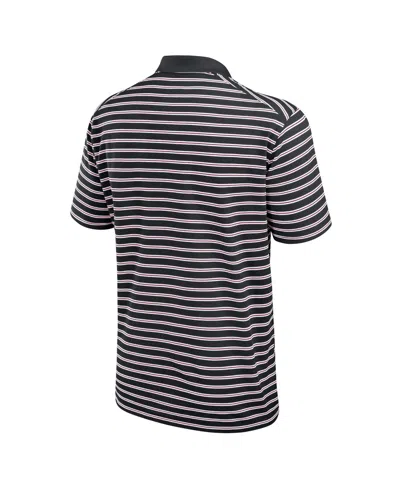 Jordan Men's Black/white Oklahoma Sooners Primetime Victory Striped Performance Polo Shirt In Black