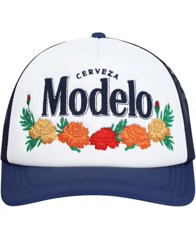 Lids Men's White Modelo Beer Floral Foam Trucker Adjustable Hat