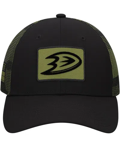 Fanatics Men's Black Anaheim Ducks Authentic Pro Military Appreciation Adjustable Hat