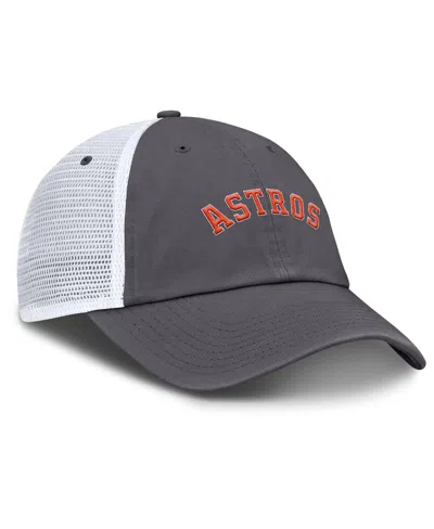 Nike Men's Gray Houston Astros Wordmark Club Adjustable Trucker Hat In Gray