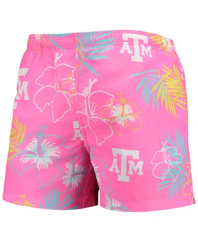 Foco Men's  Pink Michigan Wolverines Neon Floral Swim Trunks In Pink