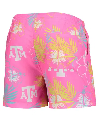 Foco Men's  Pink Michigan Wolverines Neon Floral Swim Trunks In Pink