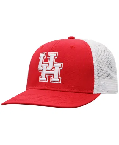 Top Of The World Men's Red/white Houston Cougars Victory Baseline Adjustable Trucker Hat