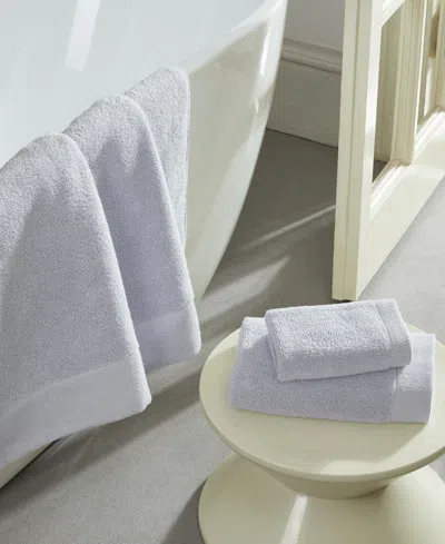 Calvin Klein Entwine Solid Cotton Terry 6-pc. Towel Set, 58" X 30" In Blue