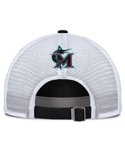 Nike Men's And Women's Black/white Miami Marlins 2025 City Connect Trucker Adjustable Hat